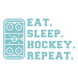Eat sleep hockey repeat quote cut out Transparent PNG