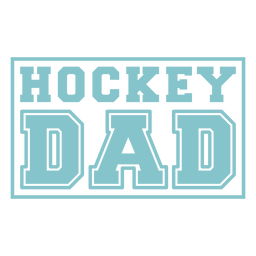 Hockey dad label cut out PNG Design