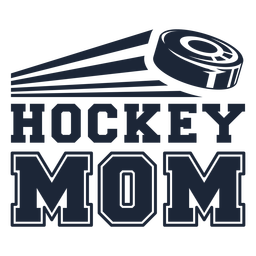 Hockey mom label cut out