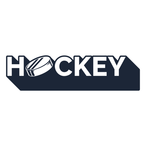 Hockey label cut out PNG Design
