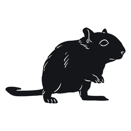 Gerbil standing profile cut out