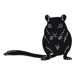 Gerbil standing in two legs cut out PNG Design