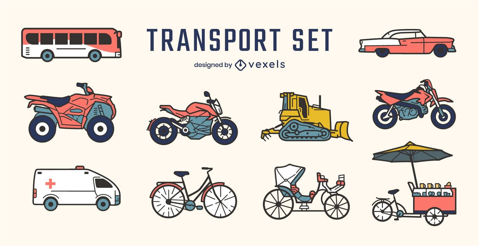 Transportation vehicles side-view set