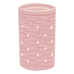 Wax melter cylindrical shape with holes semi flat PNG Design Transparent PNG