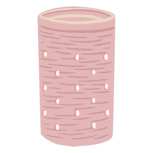 Wax melter cylindrical shape with holes semi flat PNG Design