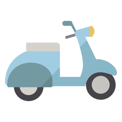 Simple motorbike profile semi flat PNG Design