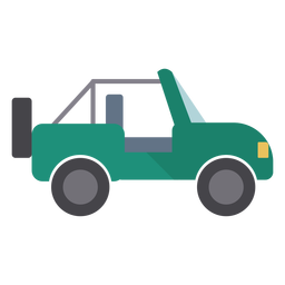 Simple off road car semi flat PNG Design