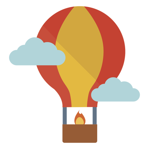 Hot-air balloon flat PNG Design