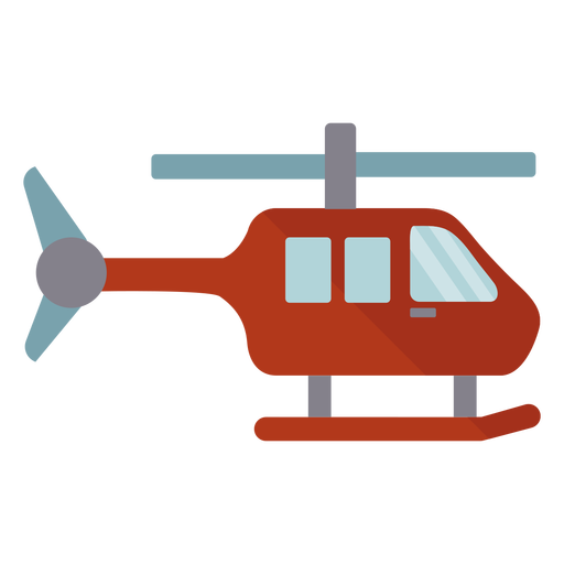 Helicopter semi flat PNG Design