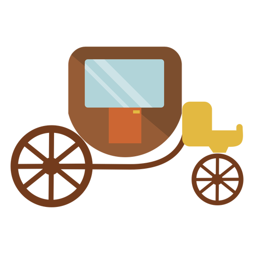 Carriage semi flat PNG Design