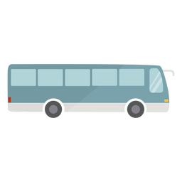 Simple bus profile semi flat PNG Design