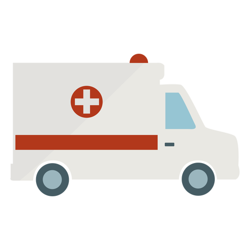 Ambulance semi flat PNG Design