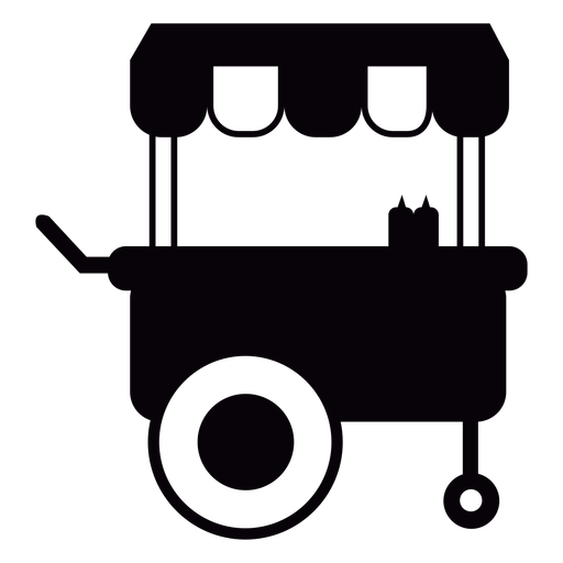 Fast food cart cut out PNG Design