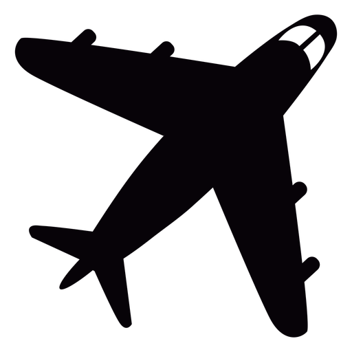 Flying airplane cut out PNG Design
