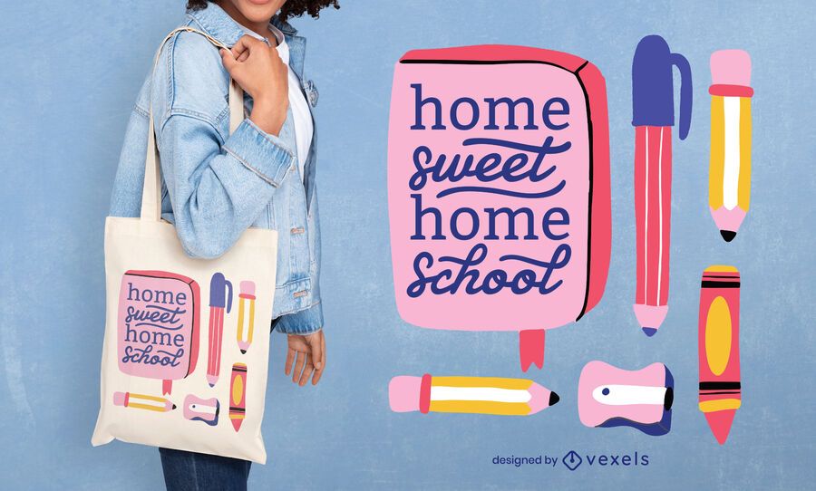 Home school tote bag design Home school tote bag design