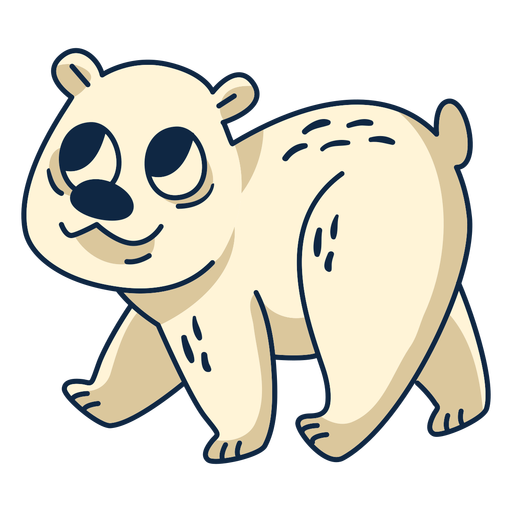 Cute polar bear cartoon PNG Design