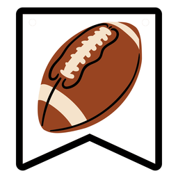 Football ball badge flat PNG Design