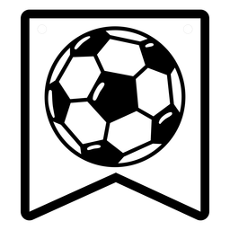 Soccer ball badge semi flat Transparent PNG