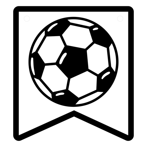 Soccer ball badge semi flat PNG Design