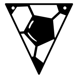 Triangular soccer badge cut out Transparent PNG
