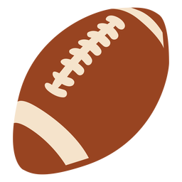 American football ball flat design PNG Design