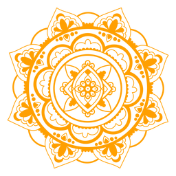 Yellow mandala design