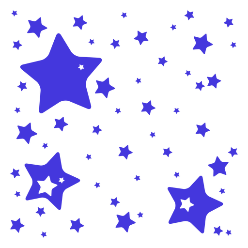 Estrelas roxas cortadas Desenho PNG