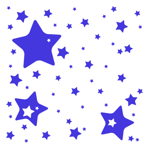 Purple Stars Cut Out PNG & SVG Design For T-Shirts