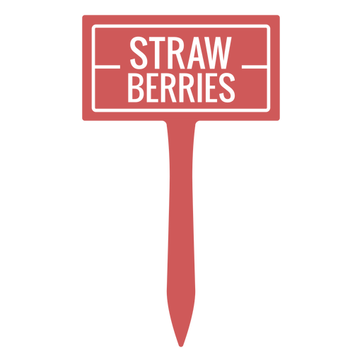 Strawberries sign cut out PNG Design