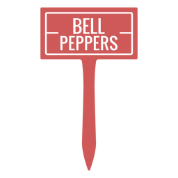 Bell peppers sign cut out PNG Design