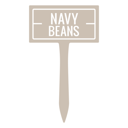 Navy beans sign cut out