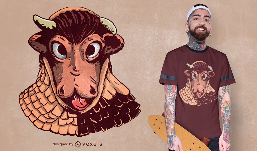 Cow carnival mask t-shirt design Cow carnival mask t-shirt design