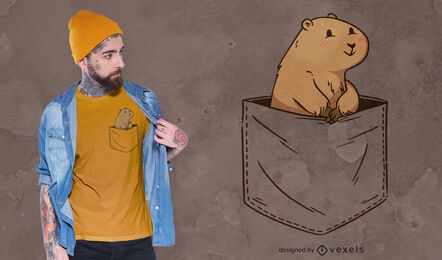 Rodent in pocket t-shirt design Rodent in pocket t-shirt design