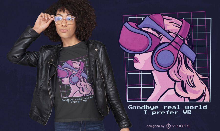 Woman vr t-shirt design Woman vr t-shirt design