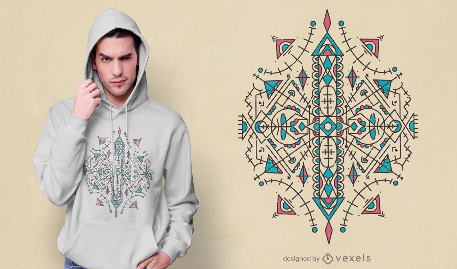 Design de t-shirt de estilo geométrico berbere