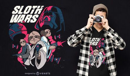 Sloth wars t-shirt design Sloth wars t-shirt design