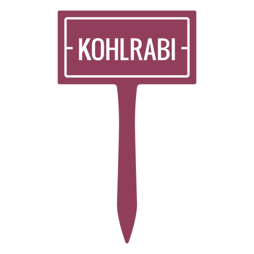 Kohlrabi sign cut out PNG Design