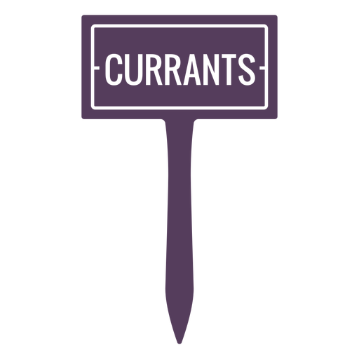 Currants sign cut out PNG Design