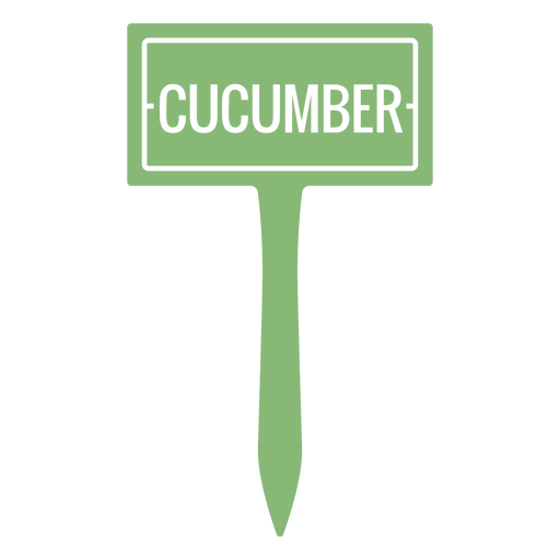 Cucumber sign cut out PNG Design