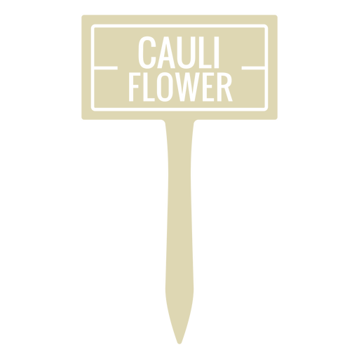Cauliflower sign cut out PNG Design