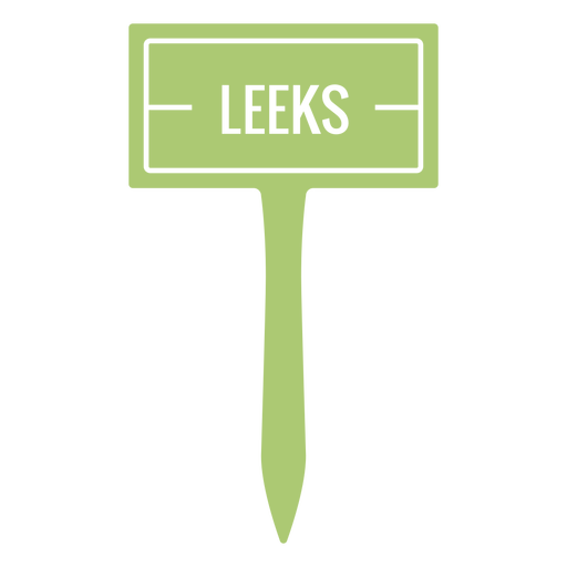Leeks sign cut out PNG Design