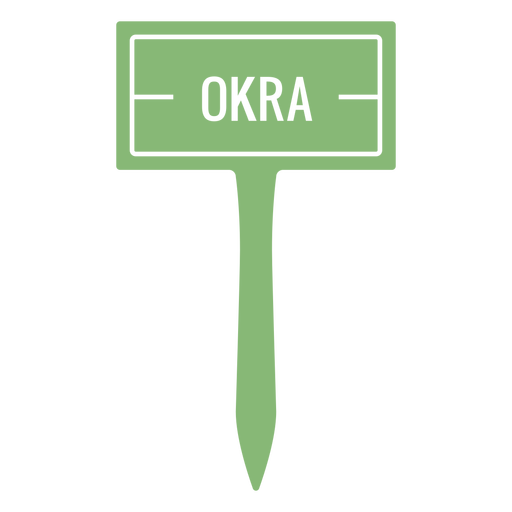 Okra sign cut out PNG Design
