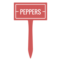Peppers gardening sign cut out Transparent PNG
