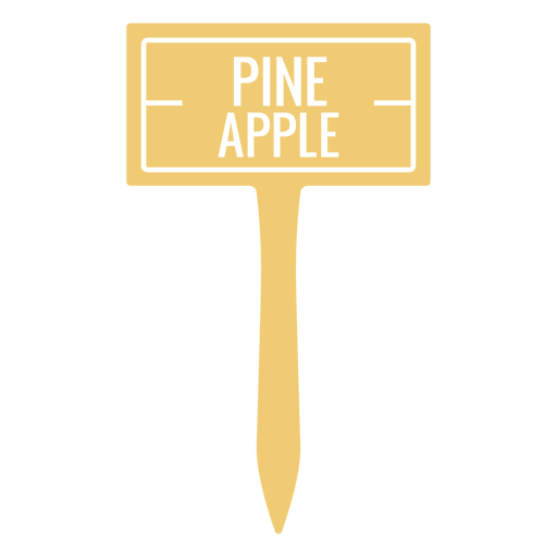 Pineapple sign cut out PNG Design