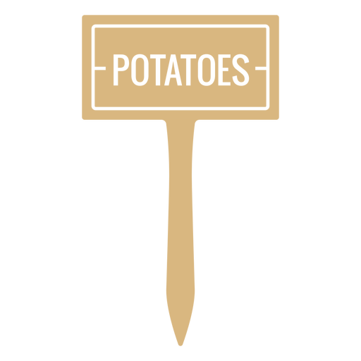 Potatoes sign cut out PNG Design