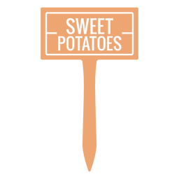 Sweet potatoes sign cut out PNG Design