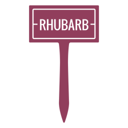 Rhubarb label filled stroke Transparent PNG