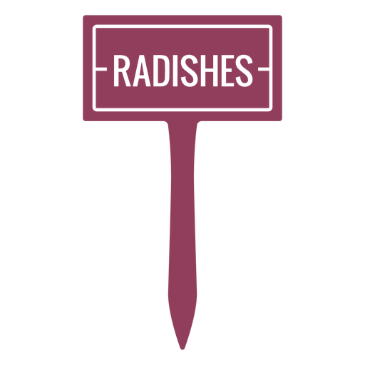 Radishes label filled stroke PNG Design