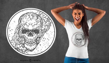 Diseño de camiseta de calavera. Diseño de camiseta de calavera.