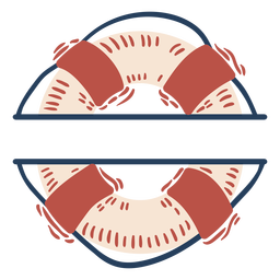 Nautical-LifePreserverRings-Linocut - 2 Diseño PNG